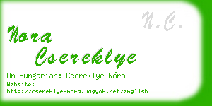 nora csereklye business card